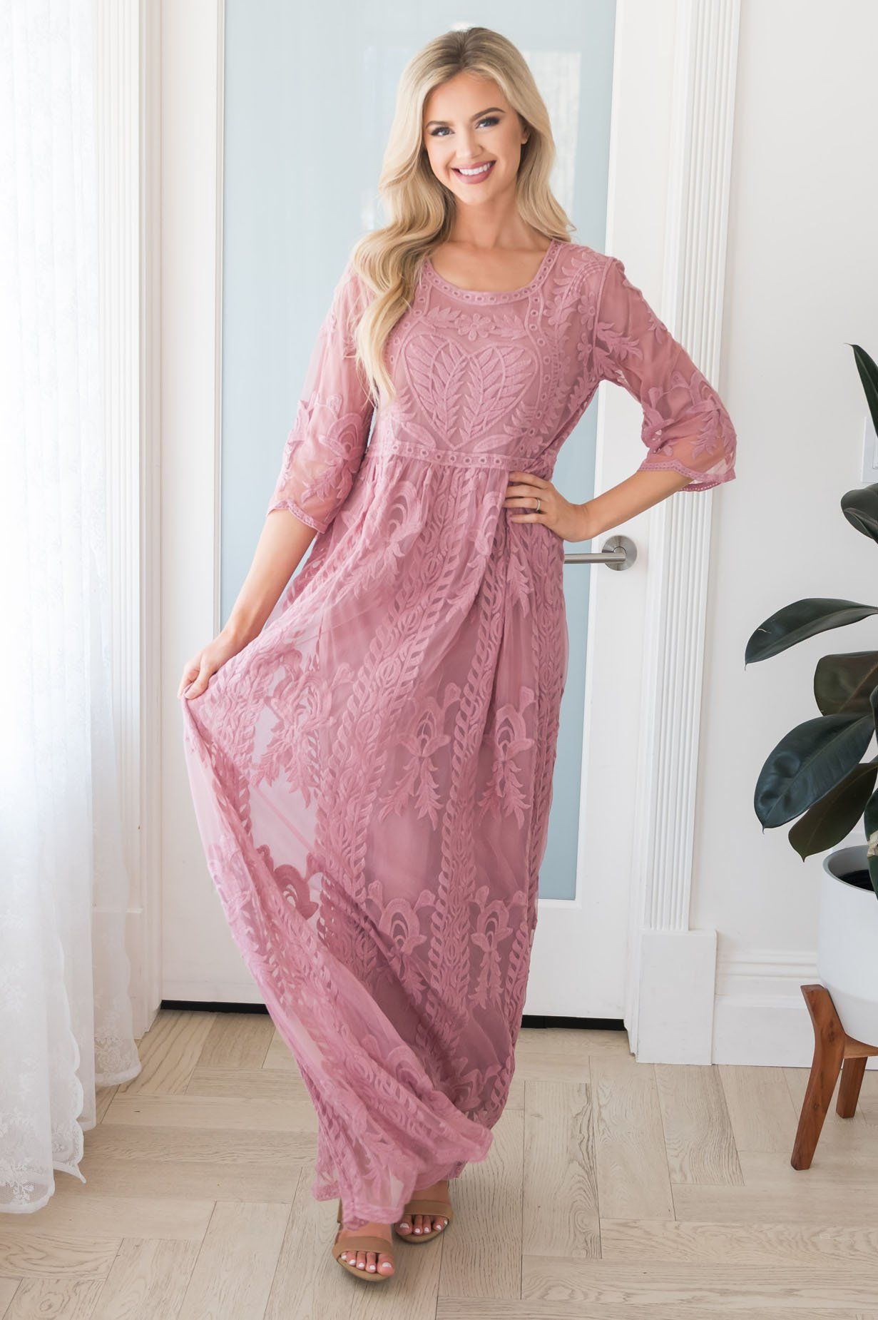 The Day Dreamer Full Length Dress Modest Dresses vendor-unknown 