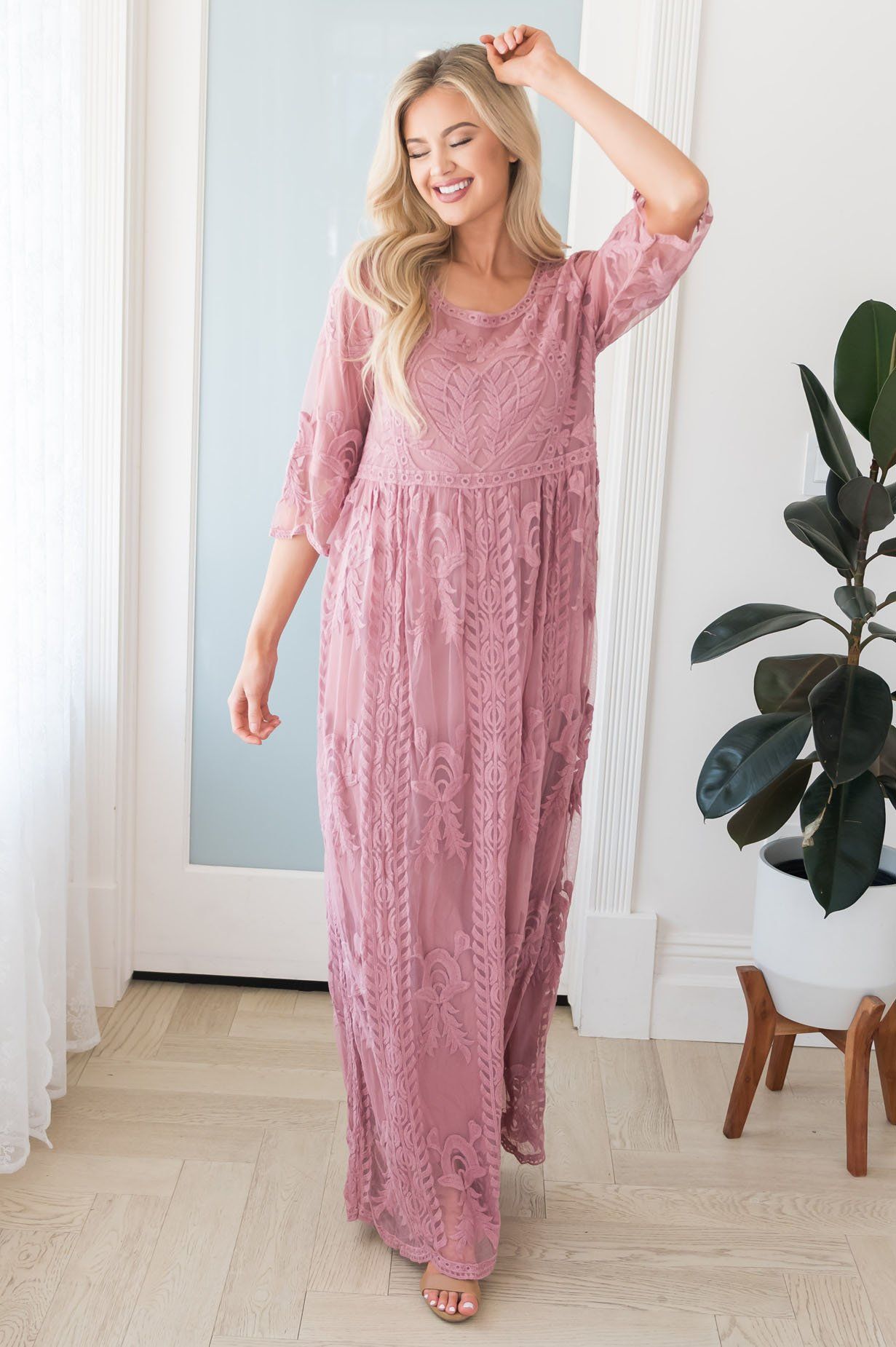 The Day Dreamer Full Length Dress Modest Dresses vendor-unknown 