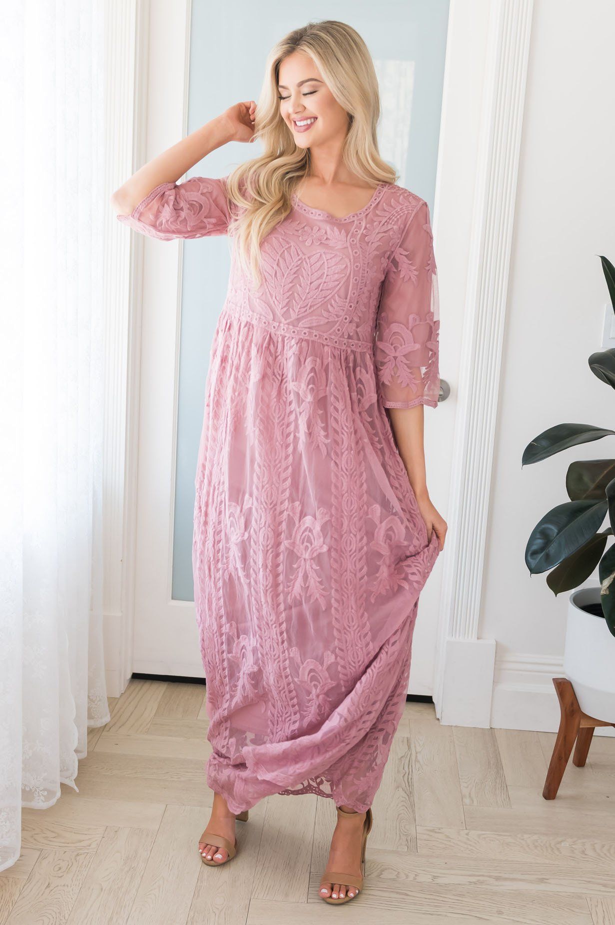 The Day Dreamer Full Length Dress Modest Dresses vendor-unknown 