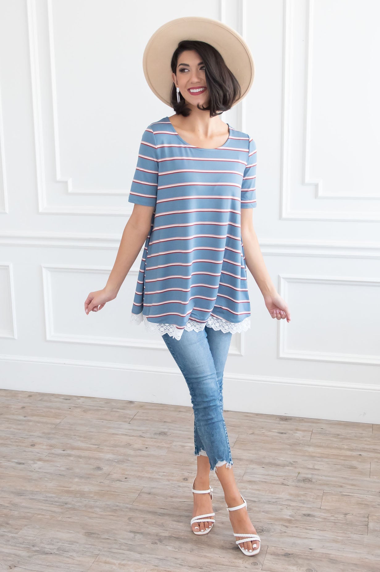 Isn't She Lovely Modest Top Tops vendor-unknown 