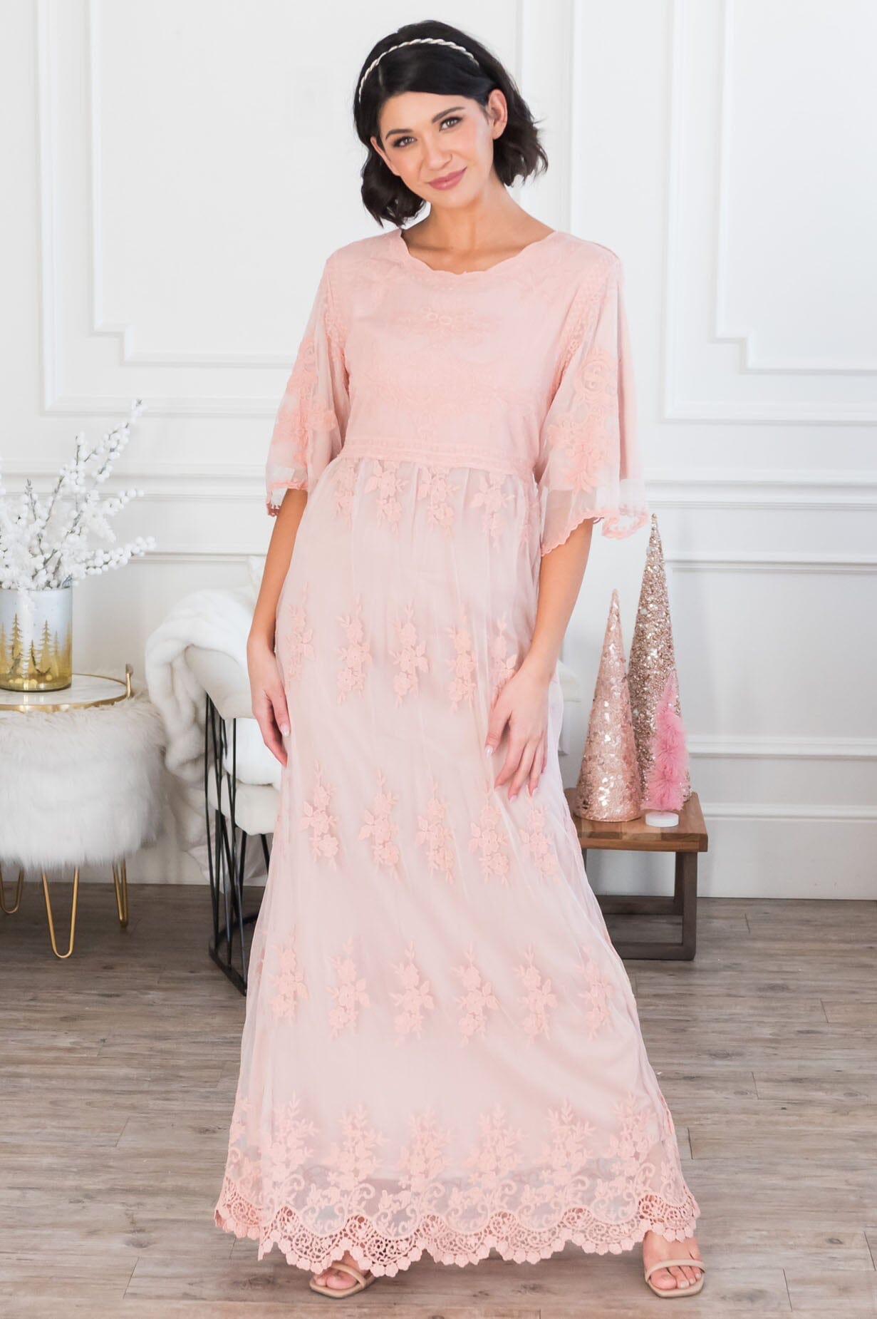 The Gracie Boho Lace Maxi Dress Modest Dresses vendor-unknown 