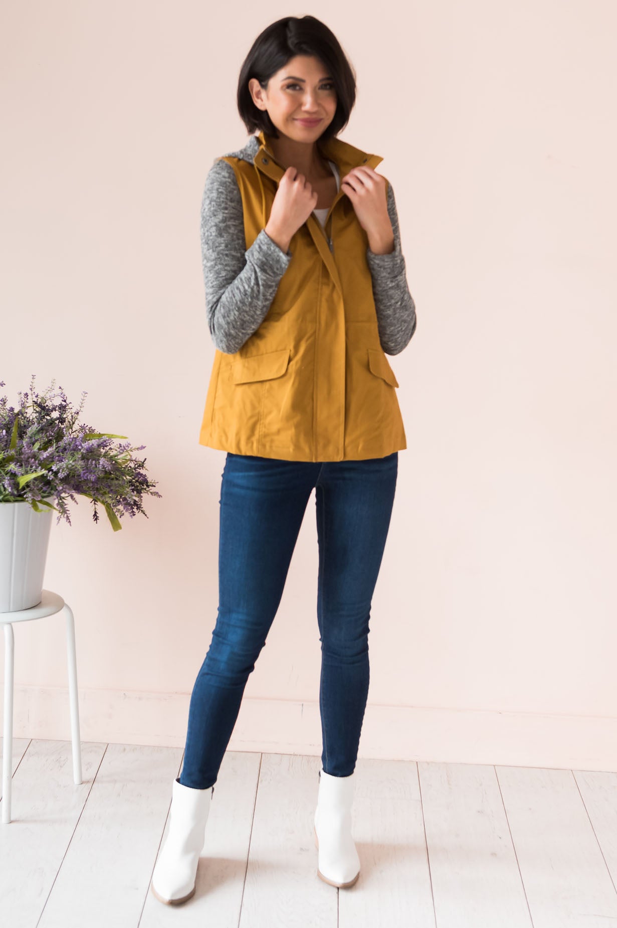 Bring on Fall Modest Light Weight Zip-Up Hoodie Modest Dresses vendor-unknown 