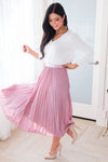 Filled With Happiness Modest Pleat Skirt Skirts vendor-unknown