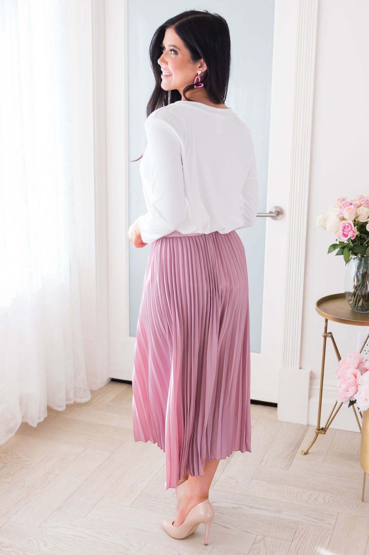 Filled With Happiness Modest Pleat Skirt Skirts vendor-unknown 
