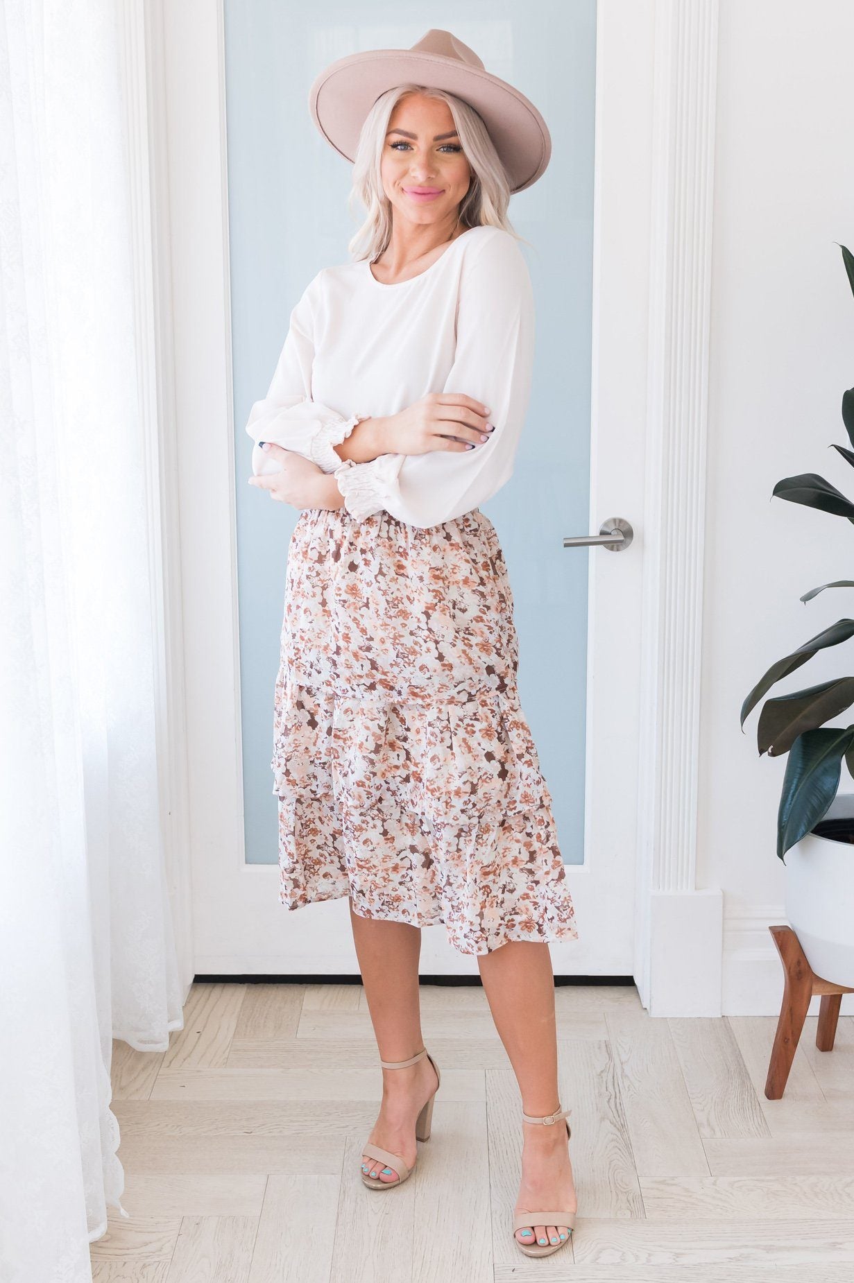 Out of this World Modest Ruffle Skirt Skirts vendor-unknown 