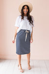 New Day Modest Tie Waist Skirt Modest Dresses vendor-unknown