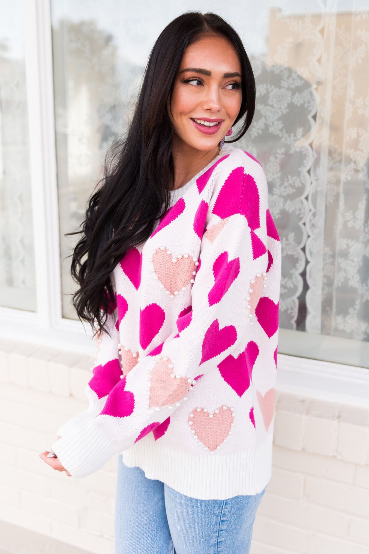 I Heart Pearls Modest Sweater Modest Dresses vendor-unknown 