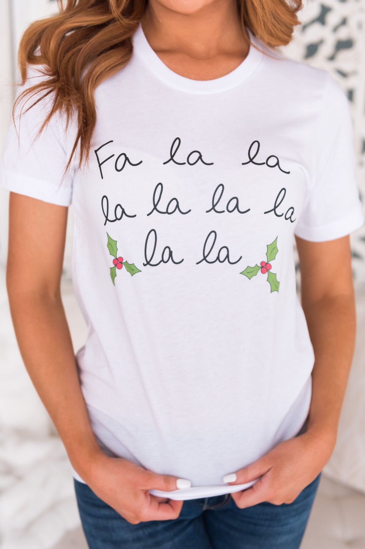 Fa La La La Modest Graphic Tee Modest Dresses vendor-unknown 