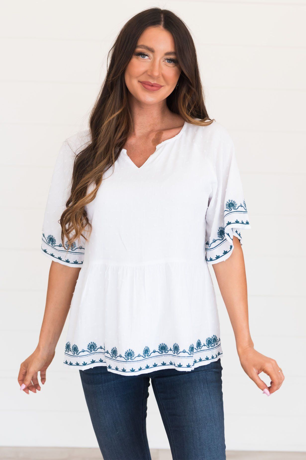 Made With Love Modest Blouse Tops vendor-unknown 