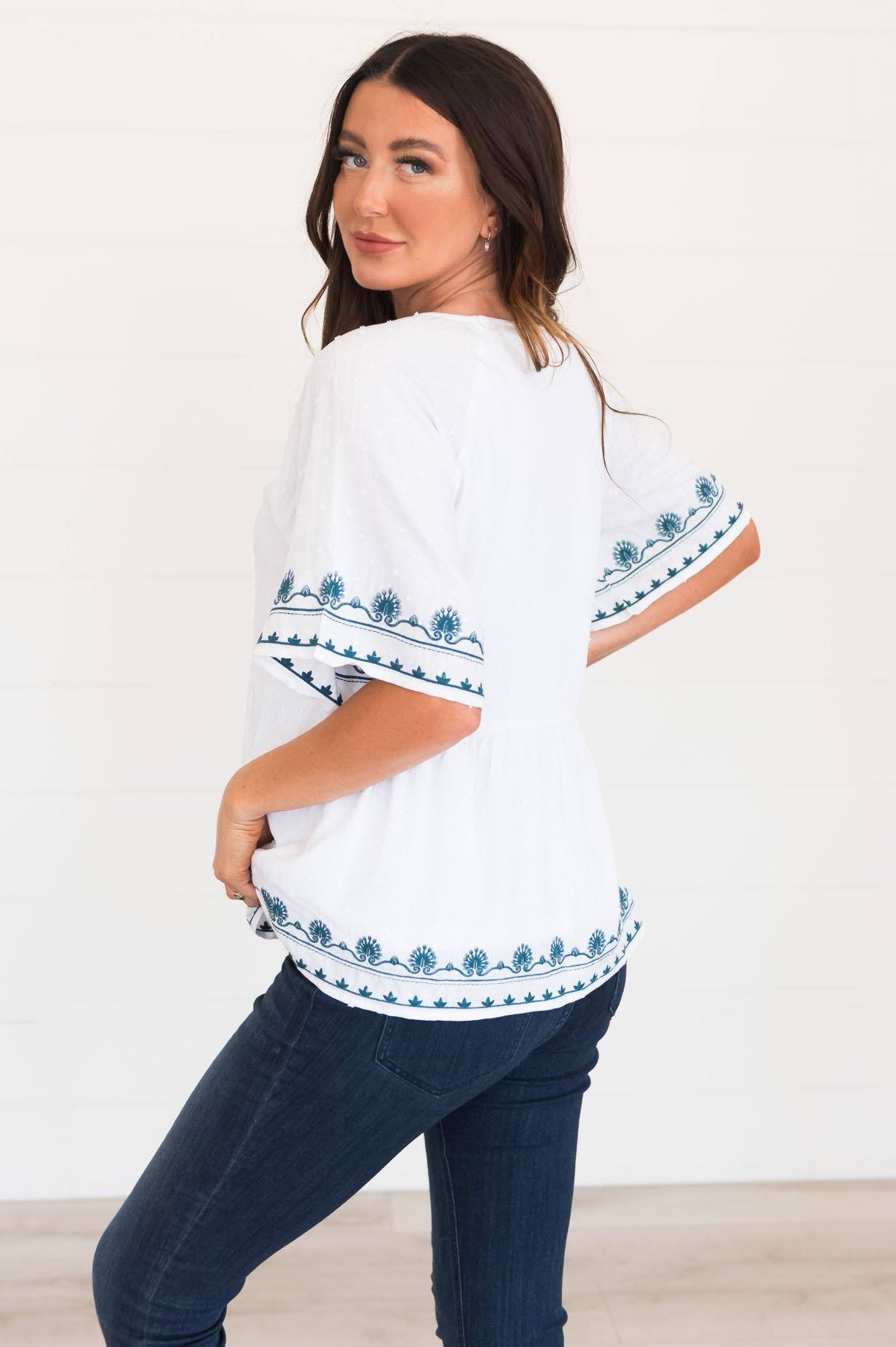 Made With Love Modest Blouse Tops vendor-unknown 