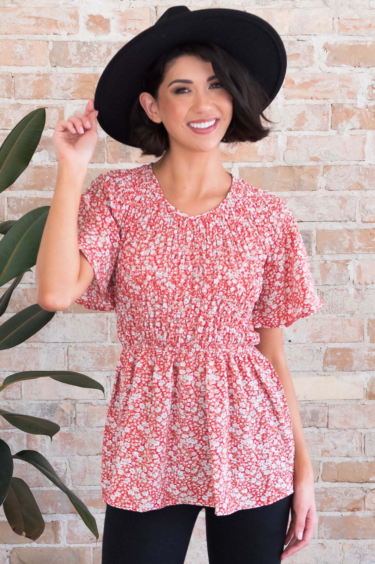 Midnight Blues Modest Blouse Tops vendor-unknown 