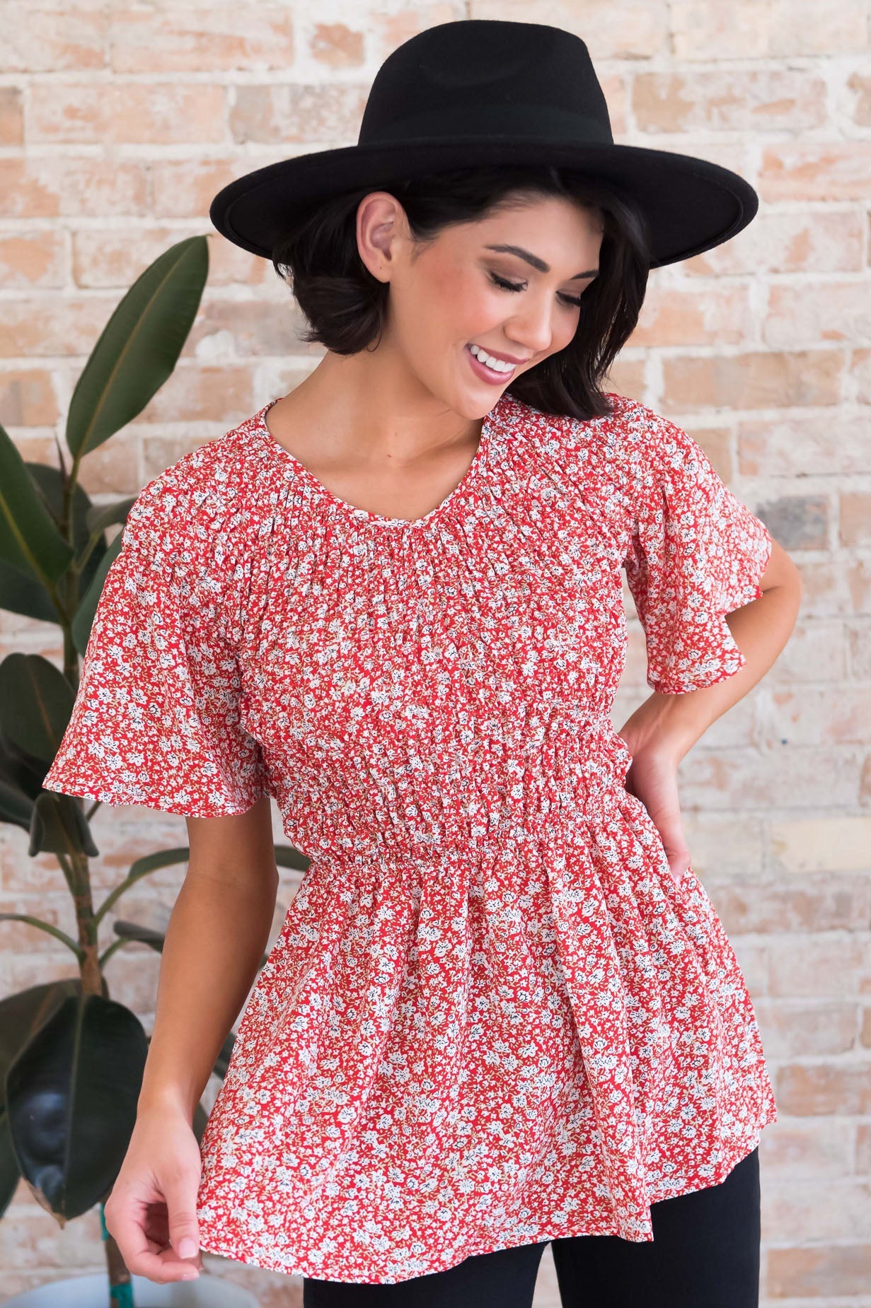 Midnight Blues Modest Blouse Tops vendor-unknown 