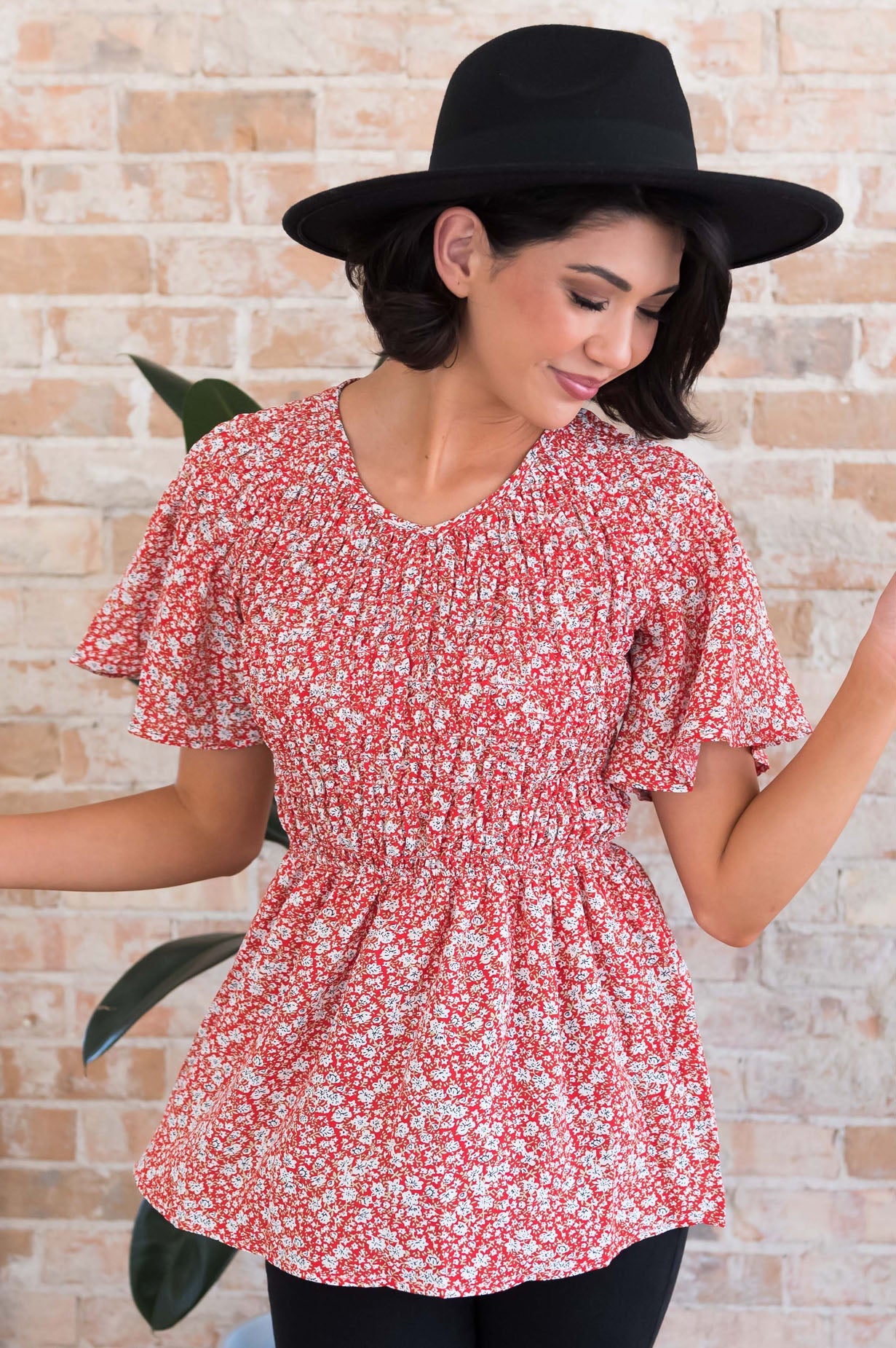 Midnight Blues Modest Blouse Tops vendor-unknown 