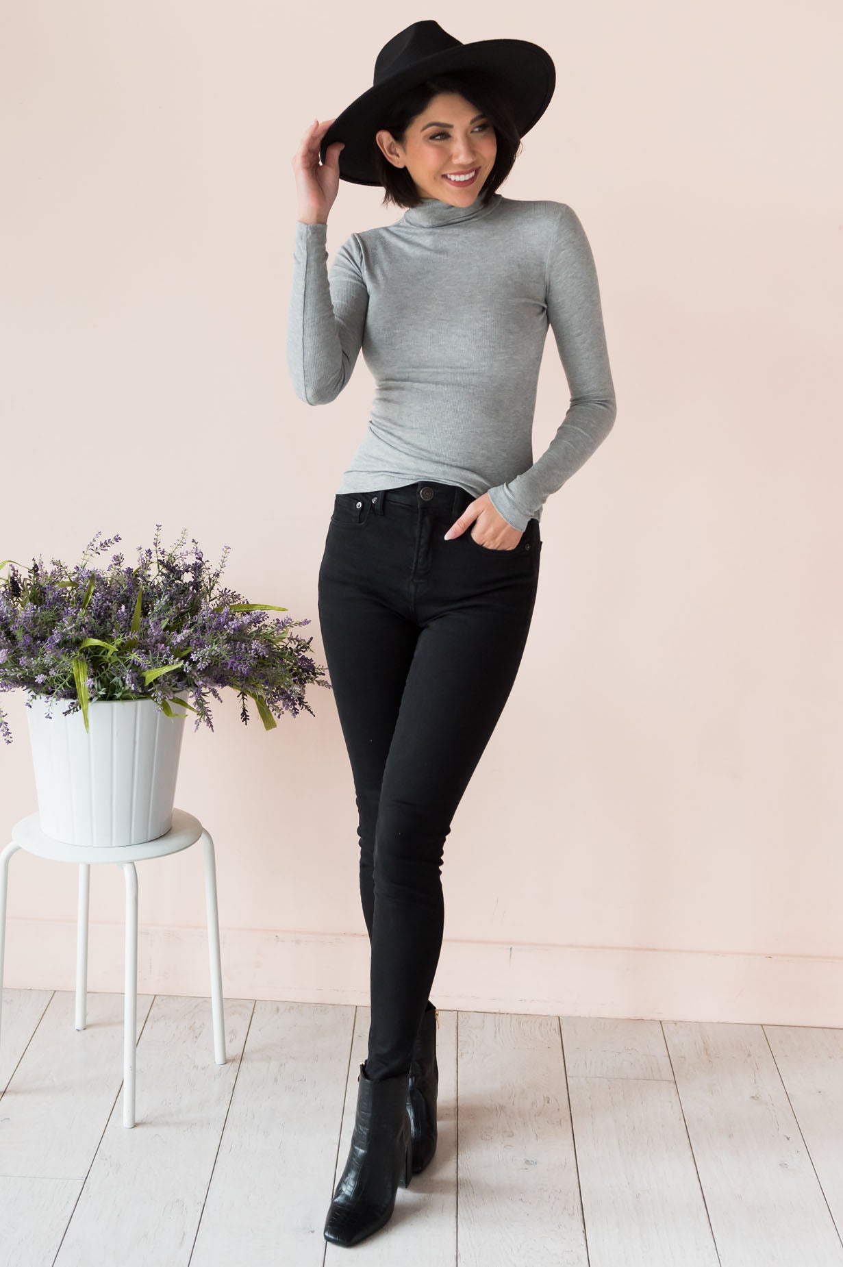 Sway Me Away Modest Turtleneck Top Modest Dresses vendor-unknown 