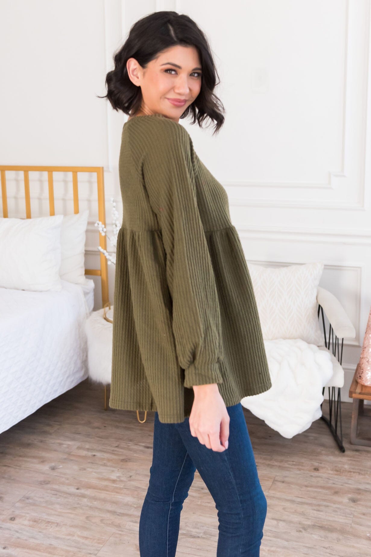 She's So Classy Modest Babydoll Top NeeSee's Dresses 