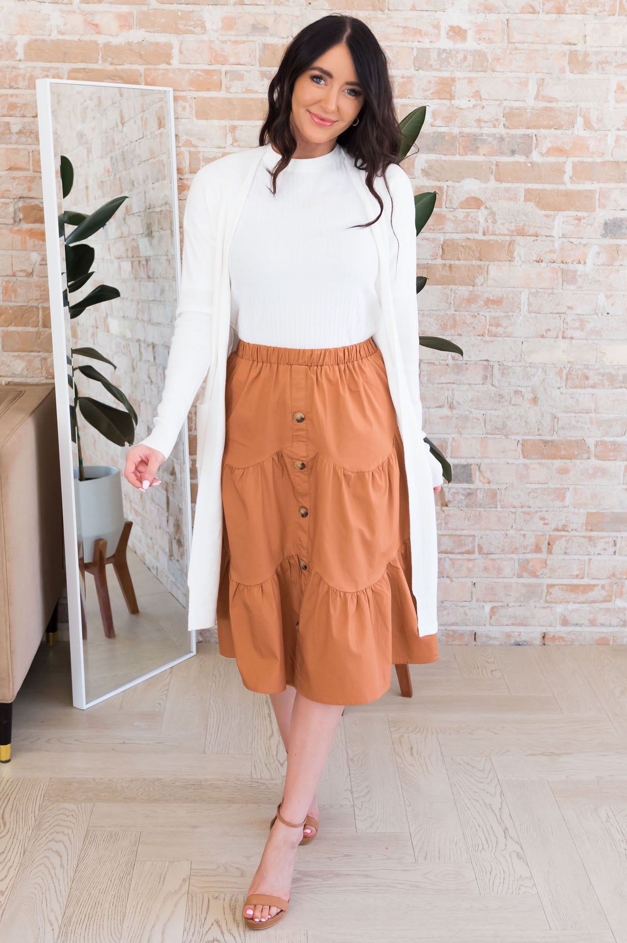 Tomorrow's Promise Modest Button Skirt Modest Dresses vendor-unknown 