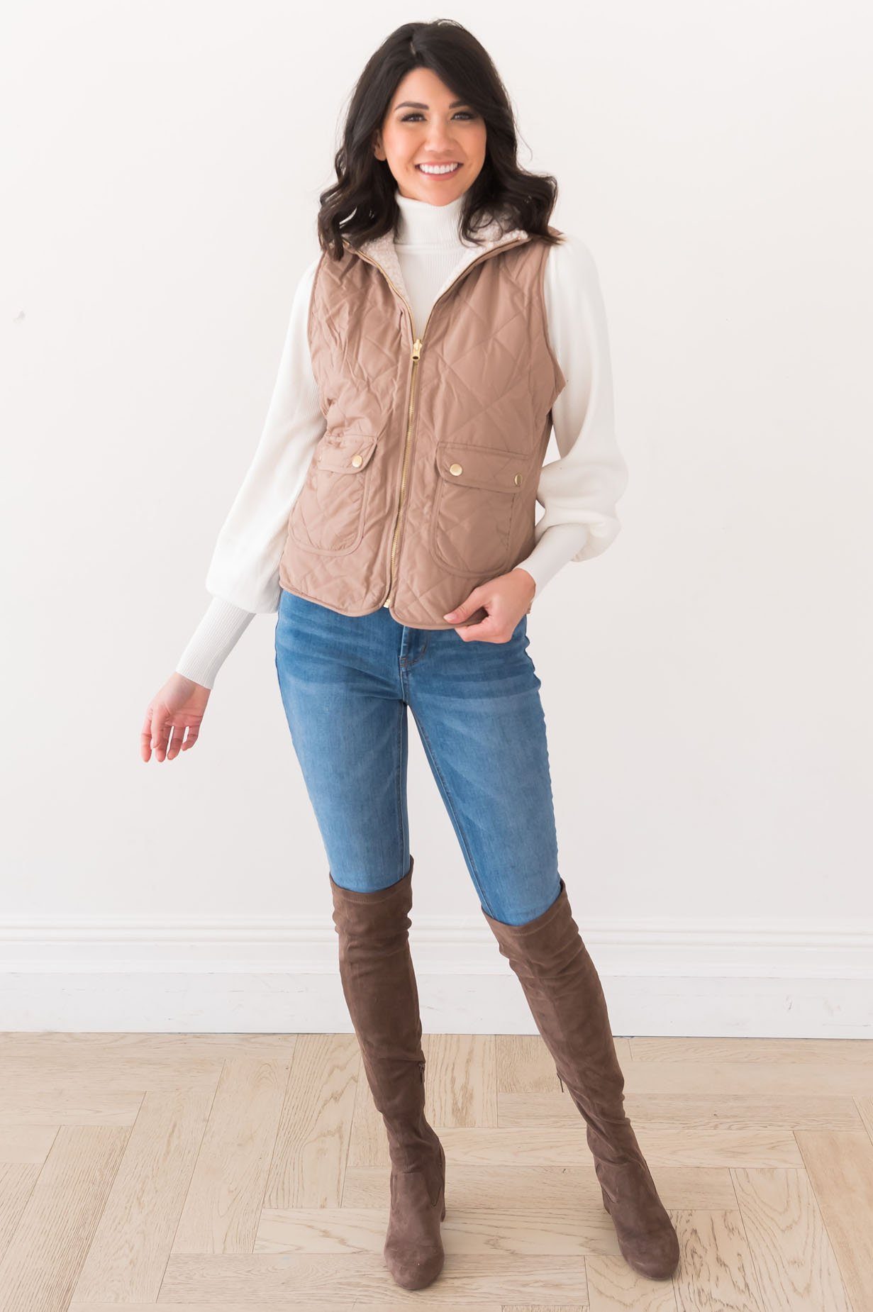 Misty Mornings Modest Reversible Vest Modest Dresses vendor-unknown 