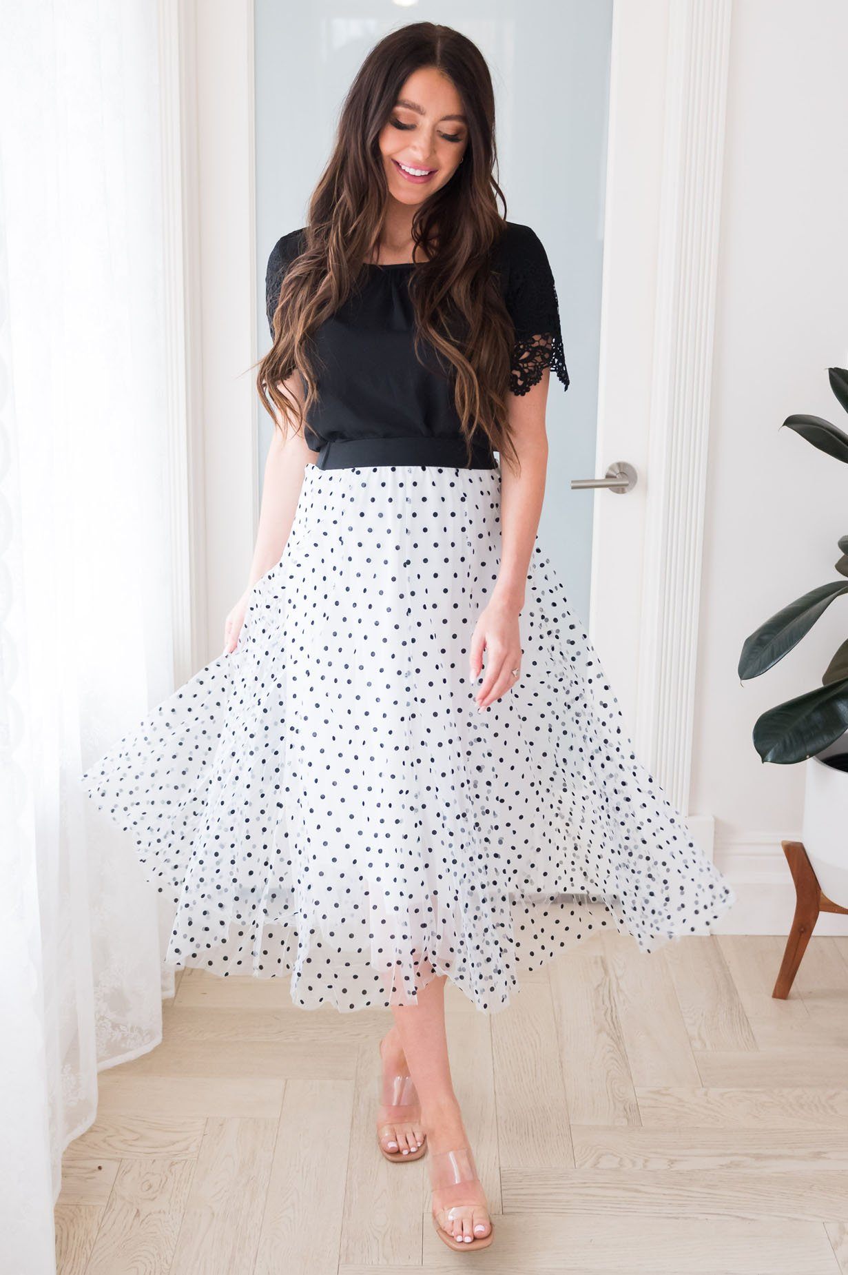 Connect the Dots Modest Tulle Skirt NeeSee's Dresses 