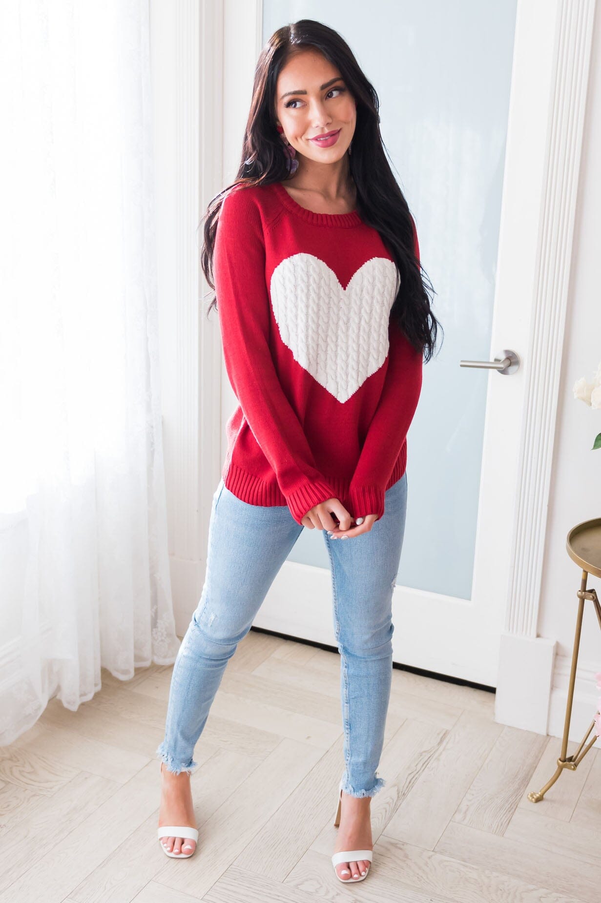 I Heart You Modest Sweater Modest Dresses vendor-unknown 