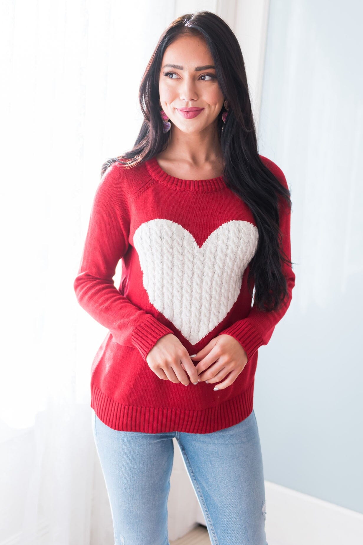 I Heart You Modest Sweater Modest Dresses vendor-unknown 