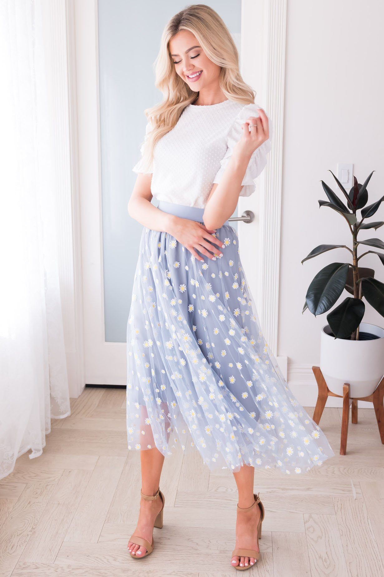 Crazy Daisy Modest Tulle Skirt NeeSee's Dresses 
