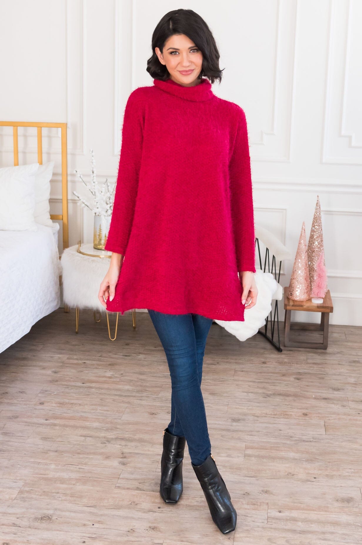 Falling For Chenille Modest Sweater NeeSee's Dresses 
