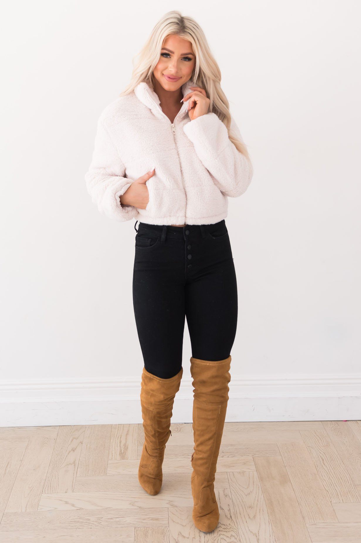 Snow Princess Modest Sherpa Jacket Modest Dresses vendor-unknown 