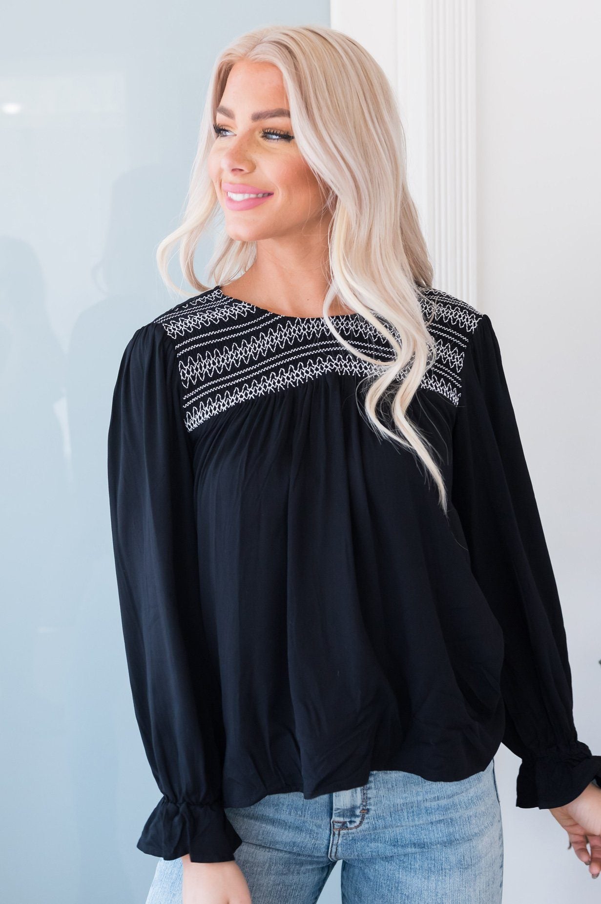 Sweet One Modest Blouse Tops vendor-unknown 