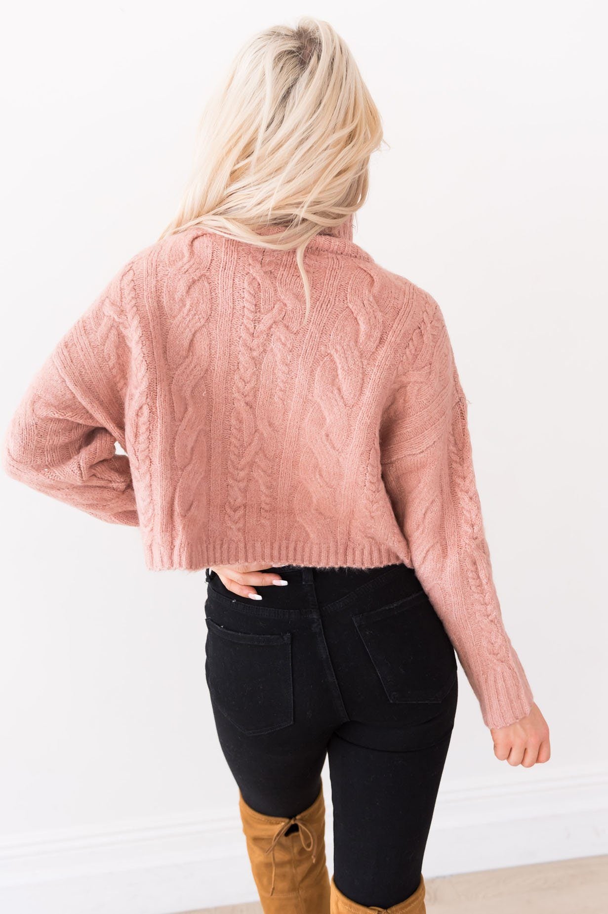 Let It Snow Modest Turtleneck Sweater Modest Dresses vendor-unknown 