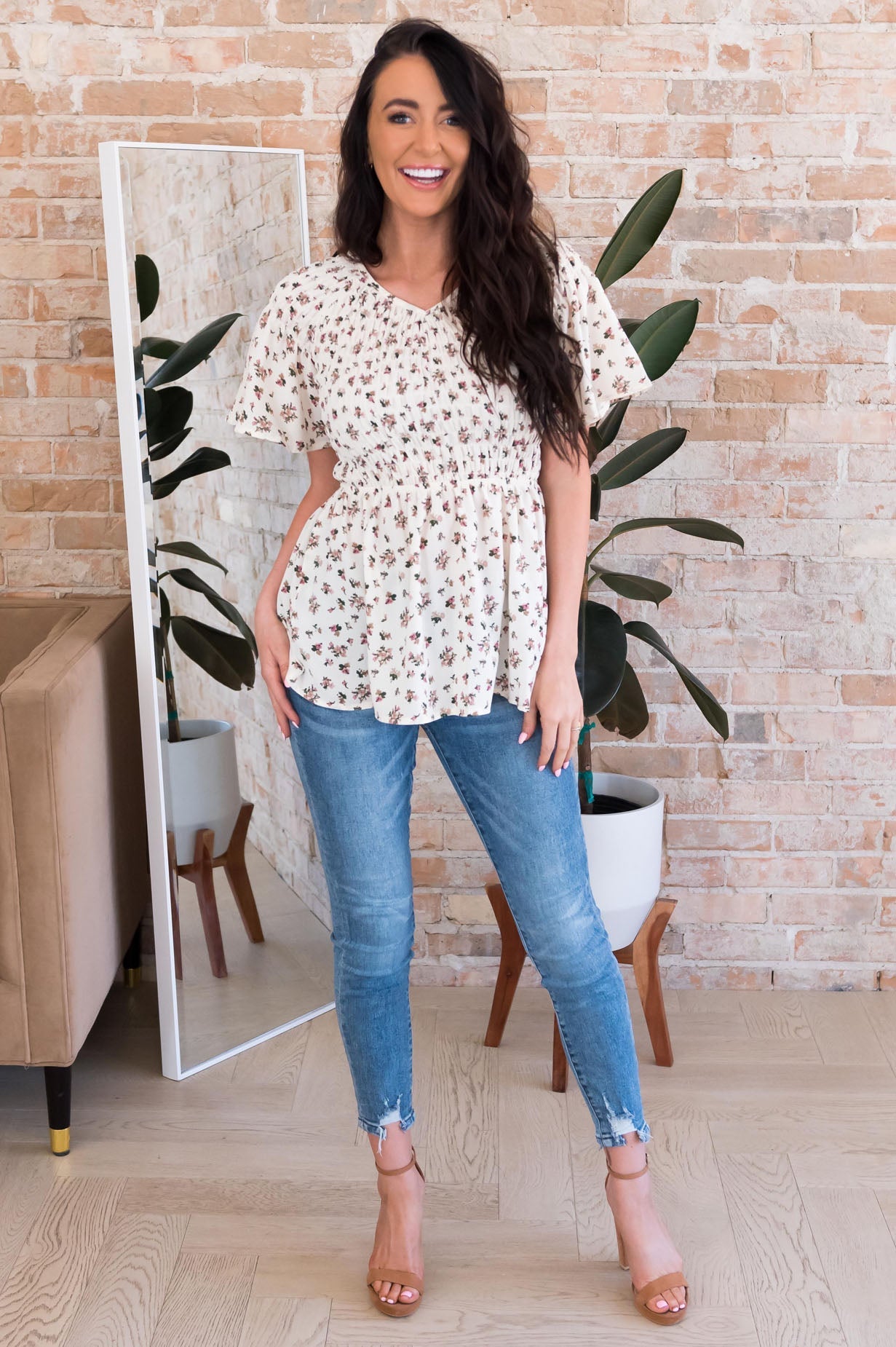 Midnight Blues Modest Blouse Tops vendor-unknown 