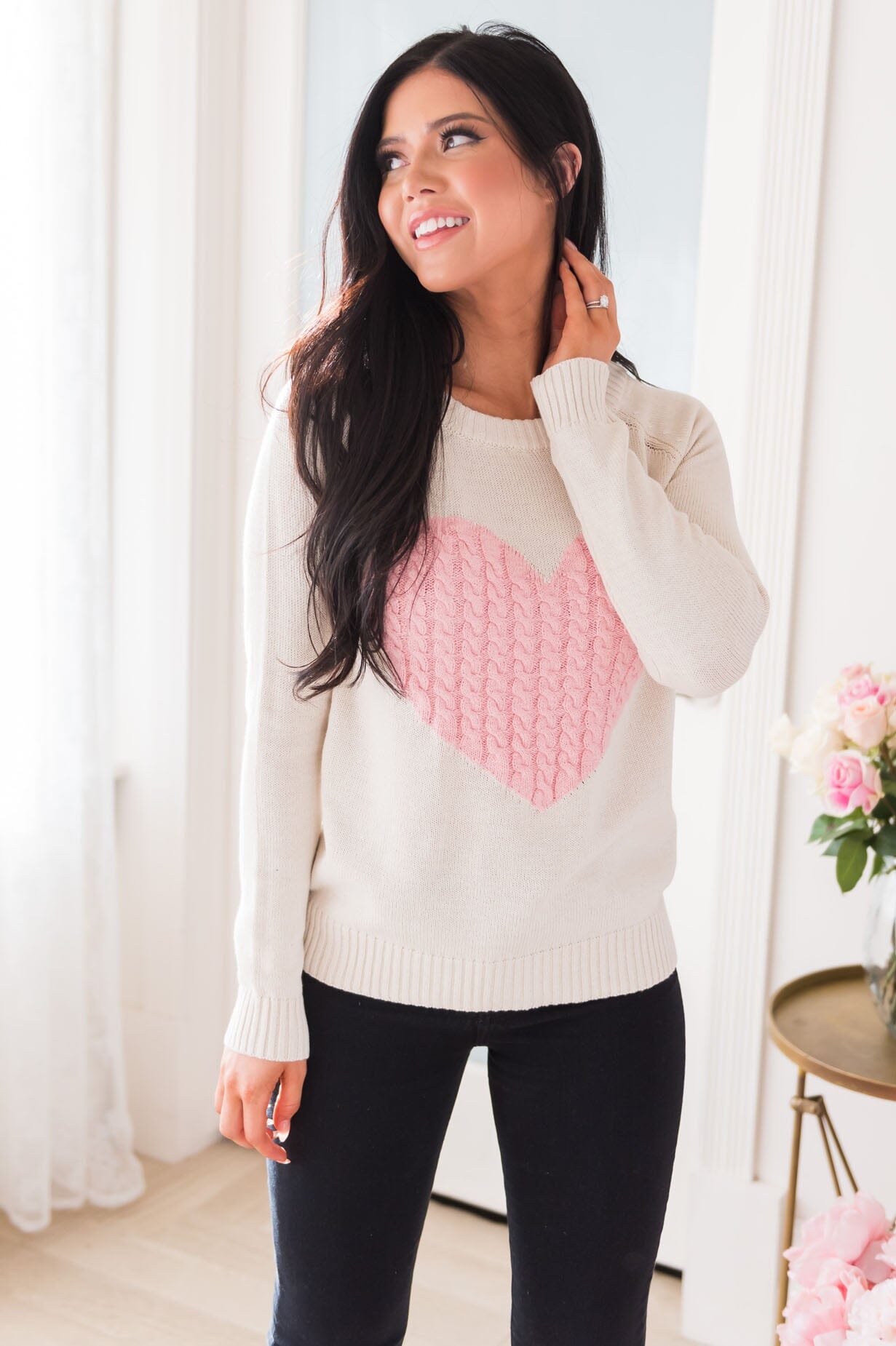 I Heart You Modest Sweater Modest Dresses vendor-unknown 