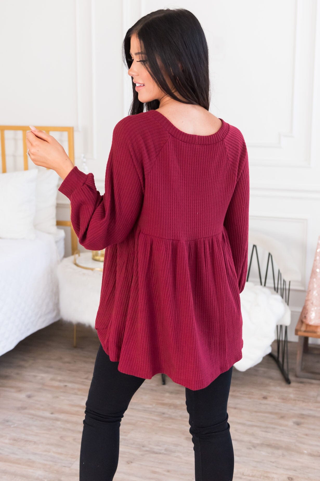 She's So Classy Modest Babydoll Top NeeSee's Dresses 