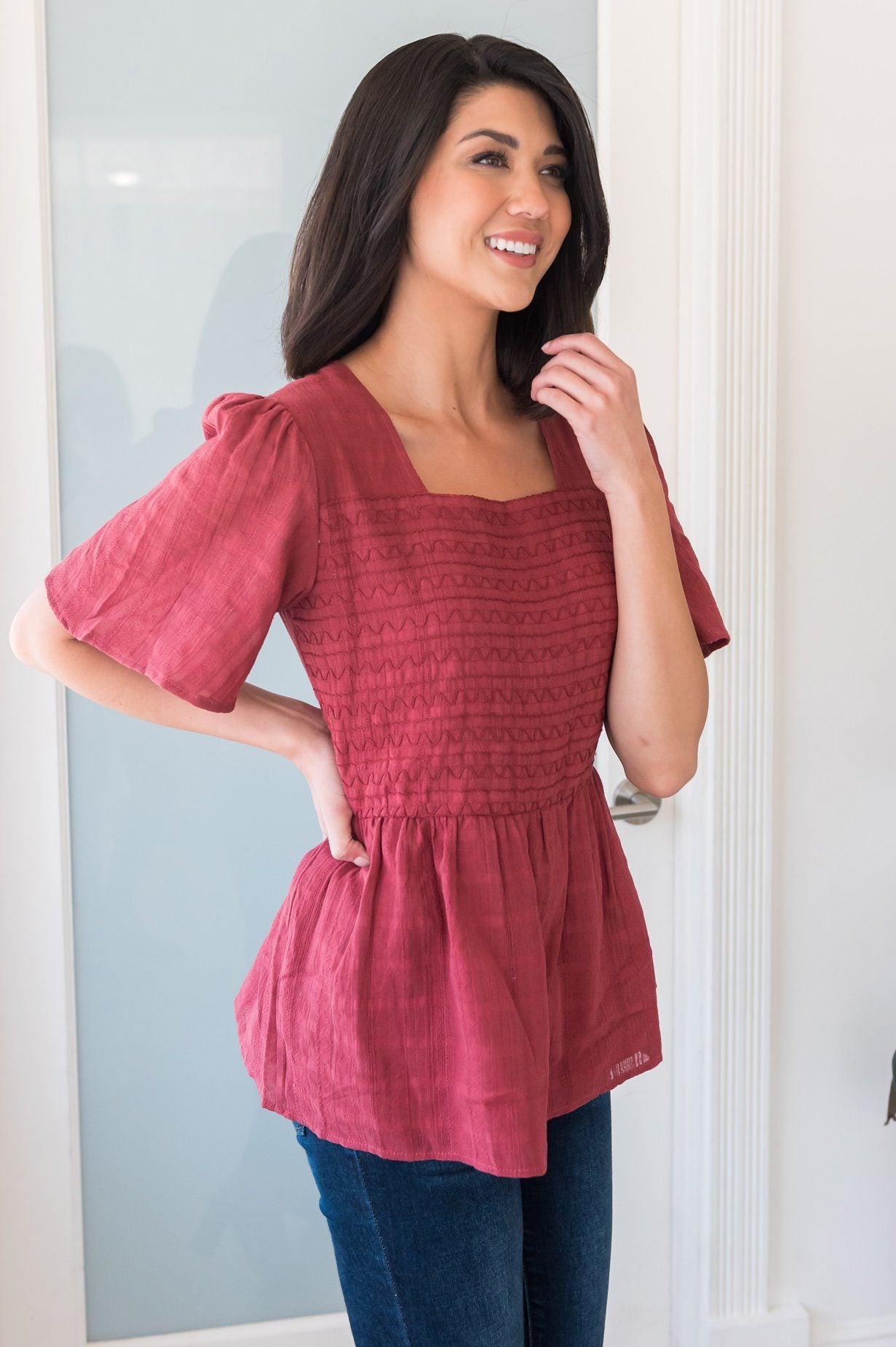 Hopeful Honey Modest Blouse Modest Dresses vendor-unknown 