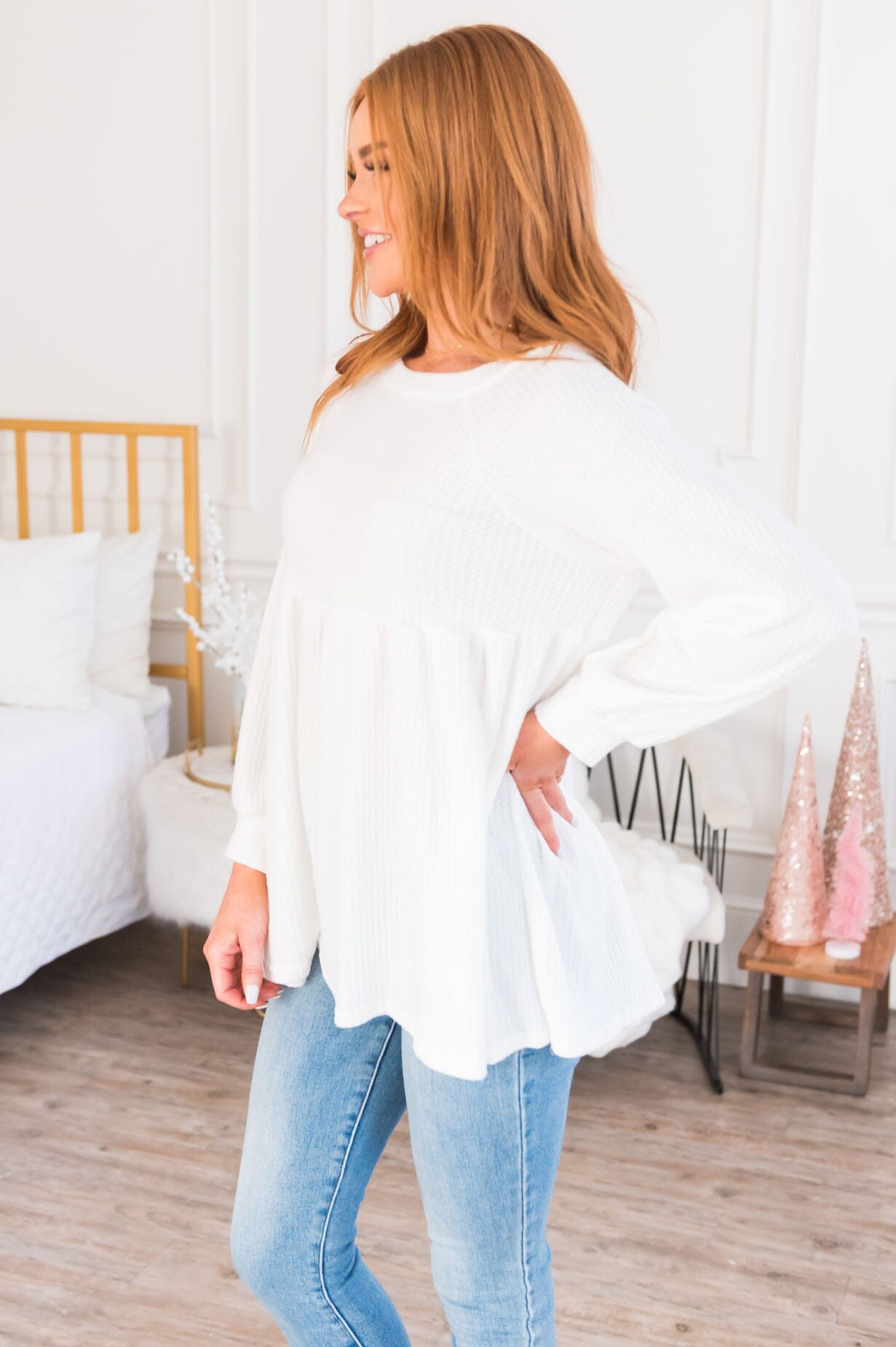 She's So Classy Modest Babydoll Top NeeSee's Dresses 