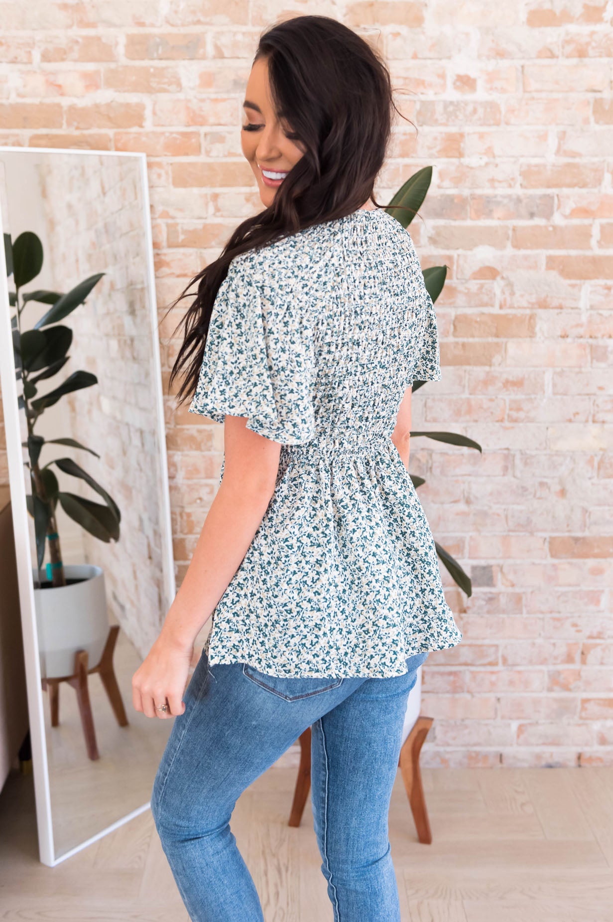 Midnight Blues Modest Blouse Tops vendor-unknown 