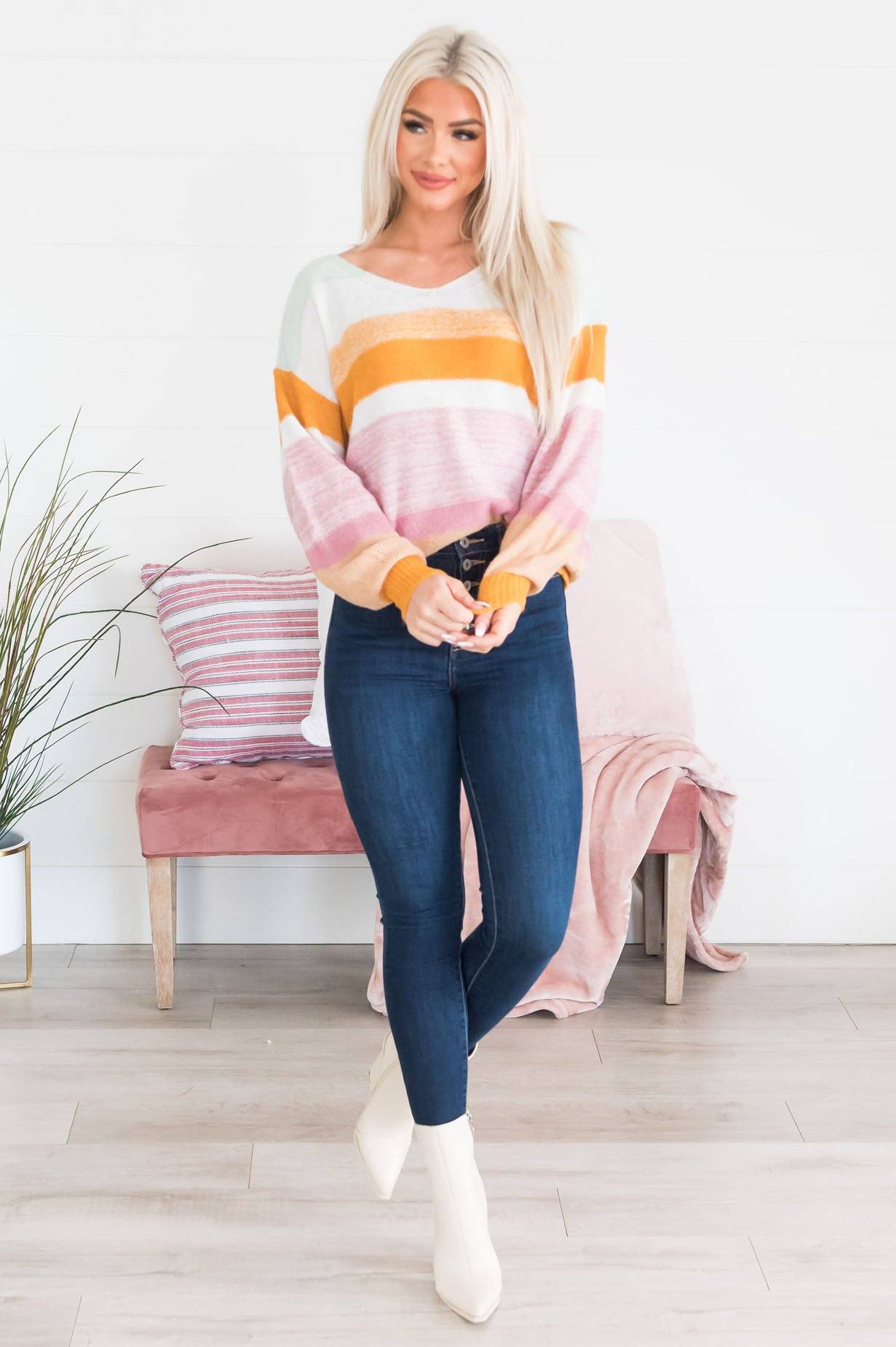 Bonfire Nights Modest Sweater Tops vendor-unknown 