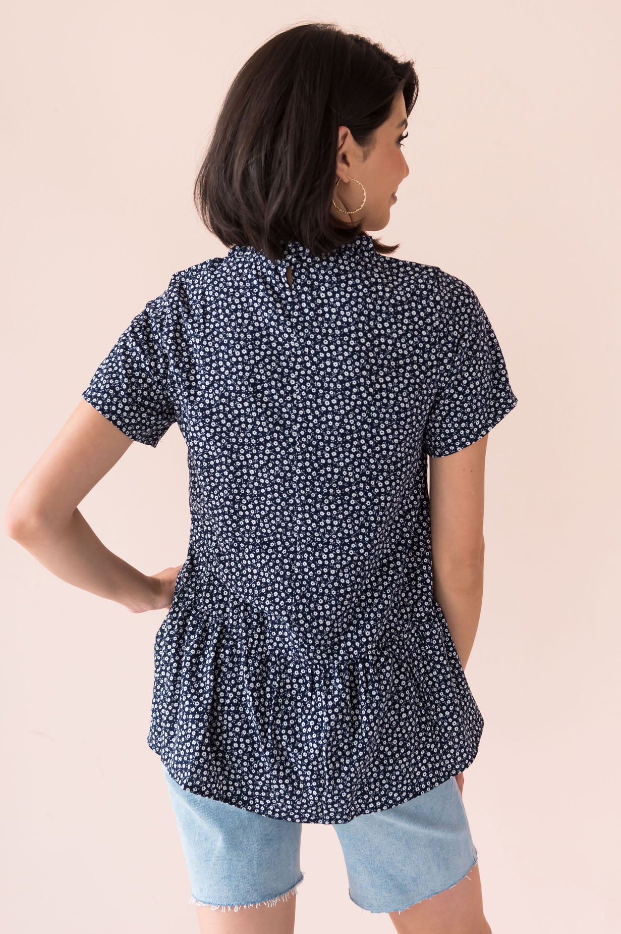 Breezy And Beautiful Modest Peplum Top Tops vendor-unknown 