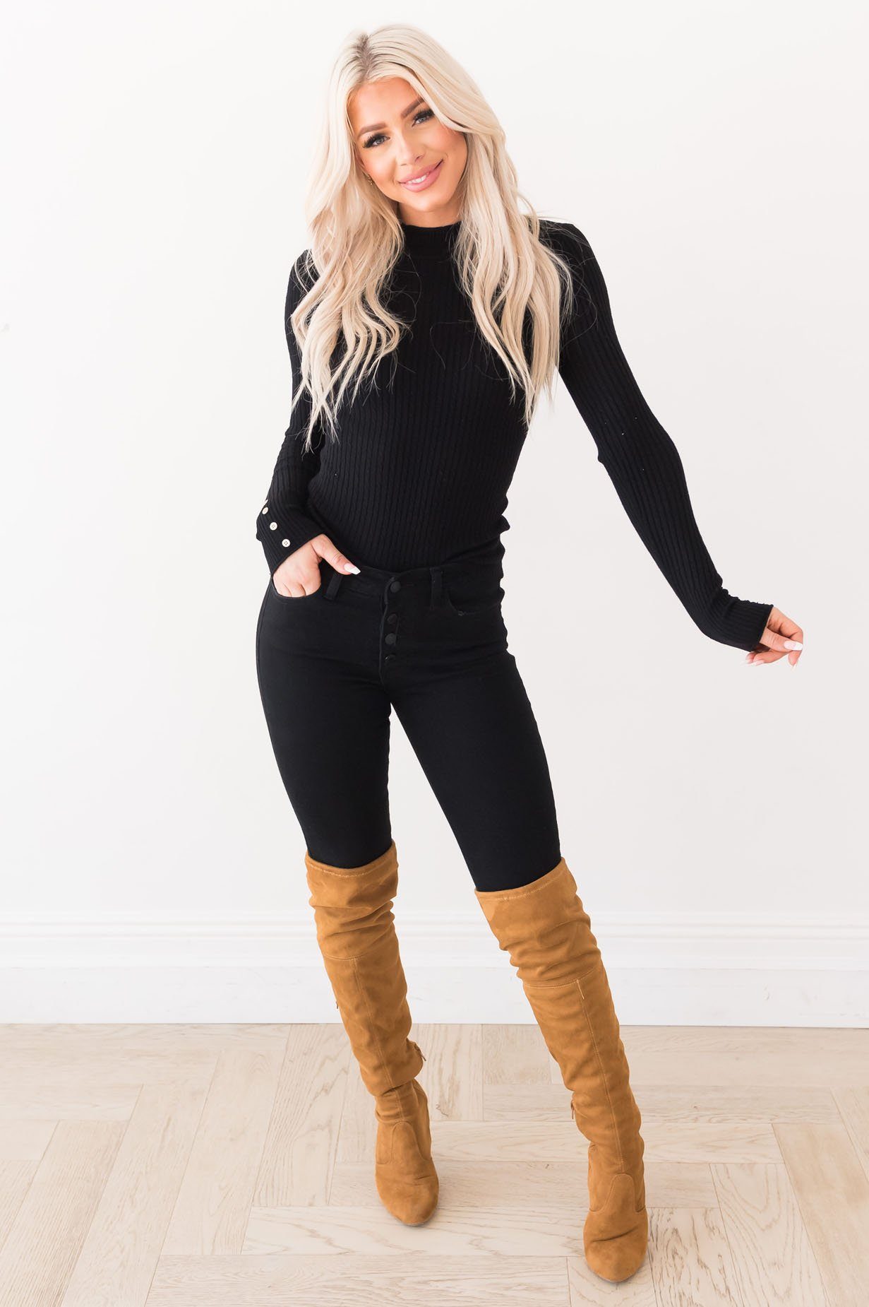 Keep Me Cozy Modest Turtleneck Modest Dresses vendor-unknown 