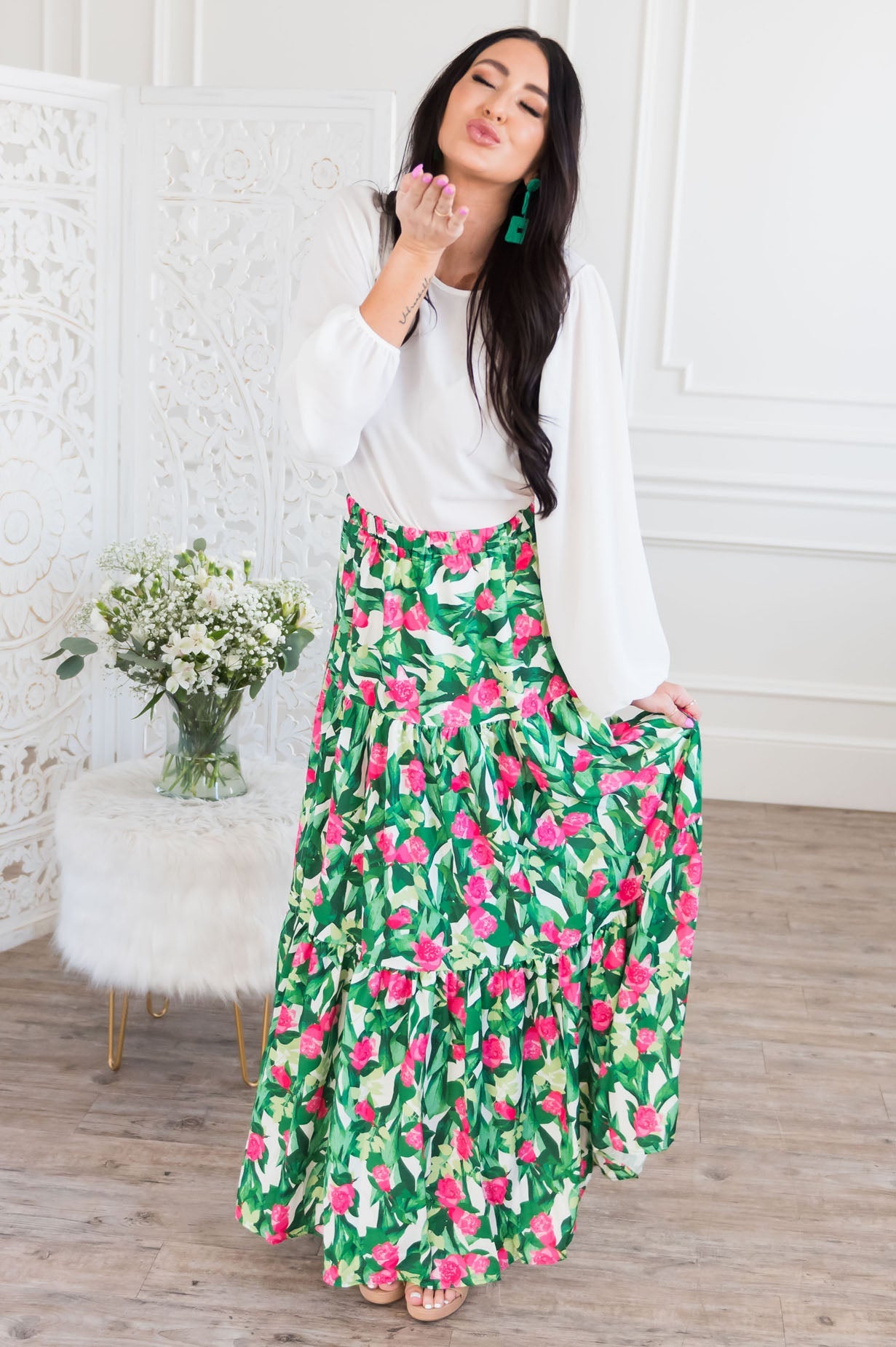 Day Dreamers Modest Maxi Skirt Skirts vendor-unknown 
