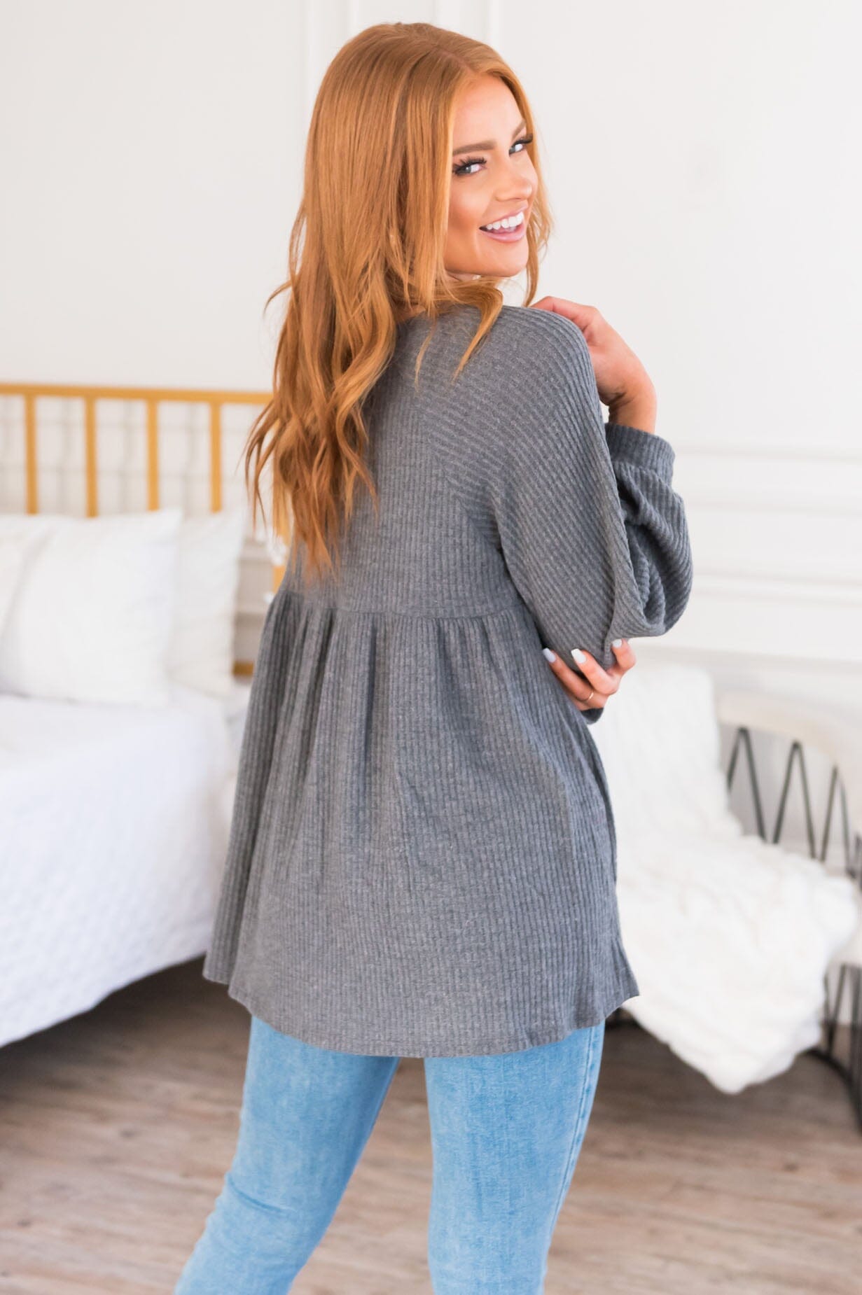 She's So Classy Modest Babydoll Top NeeSee's Dresses 