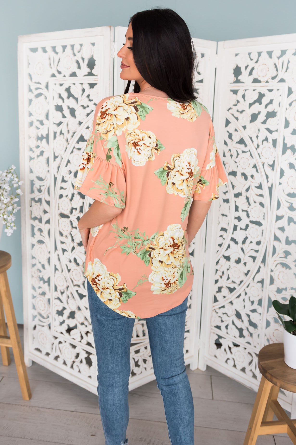 Floral Cutie Modest Top Modest Dresses vendor-unknown 