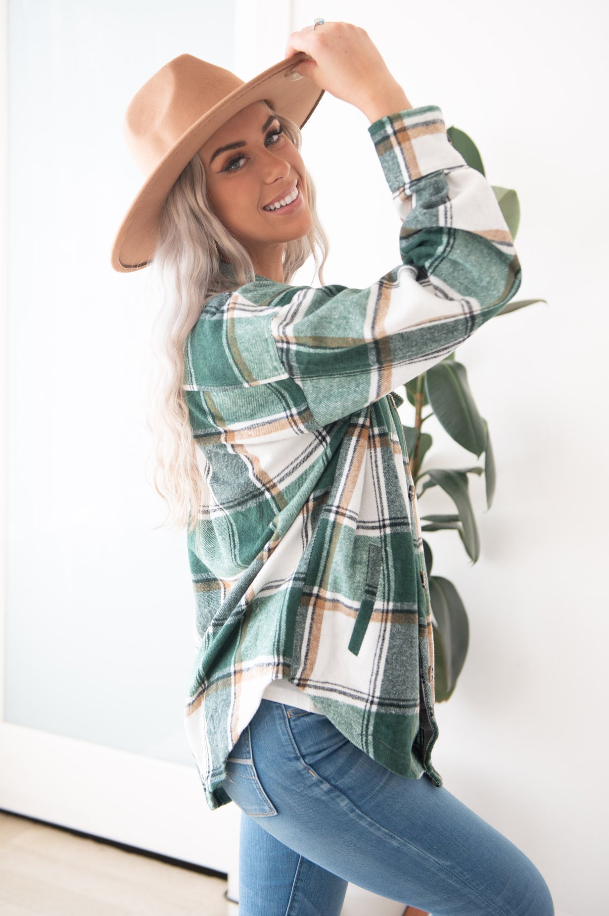 Forever Cozy Modest Plaid Jacket Modest Dresses vendor-unknown 