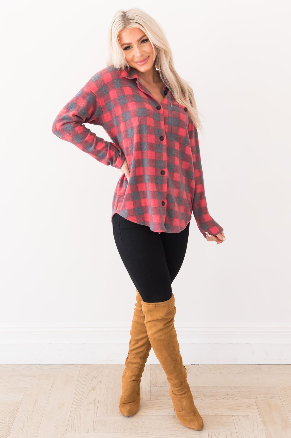 Caught My Eye Modest Blouse Modest Dresses vendor-unknown 