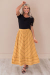 Striped Sweetie Modest Skirt Skirts vendor-unknown