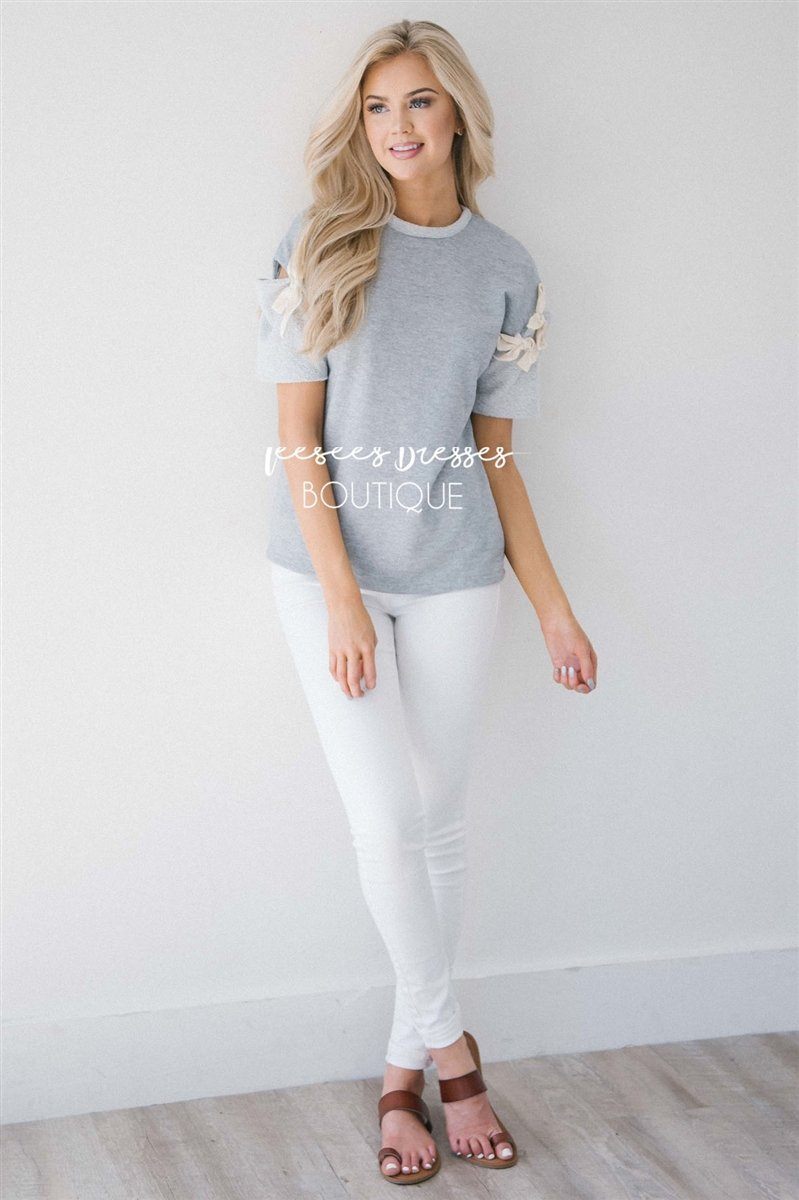 Double Tie Sleeve Top Tops vendor-unknown 