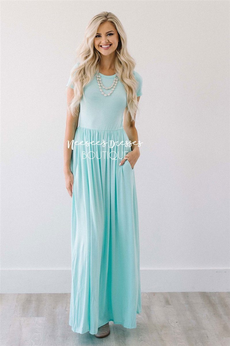 The Harper Maxi Dress Modest Dresses vendor-unknown Mint S 
