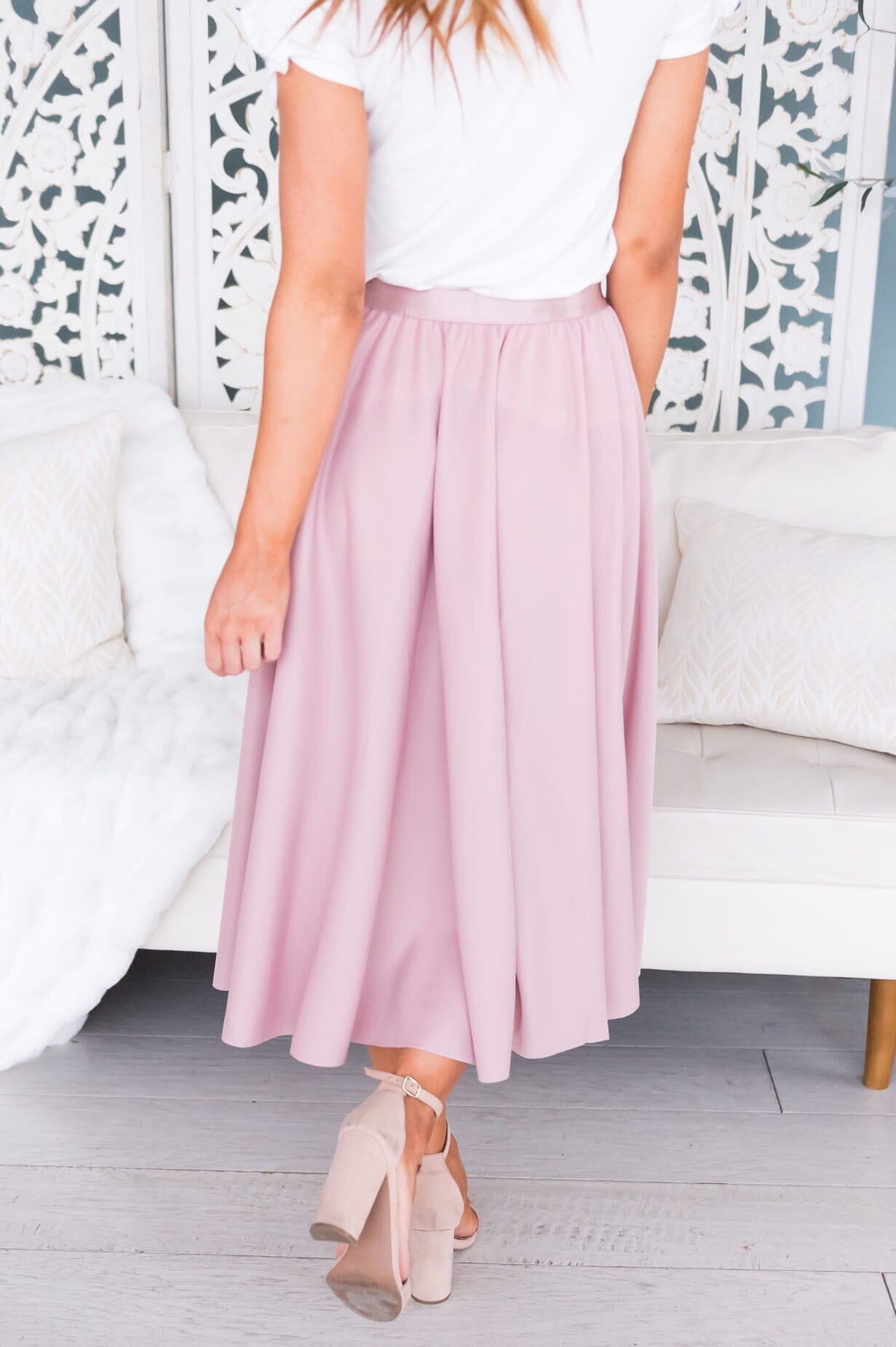 Full Of Charm Modest Circle Skirt Skirts vendor-unknown 