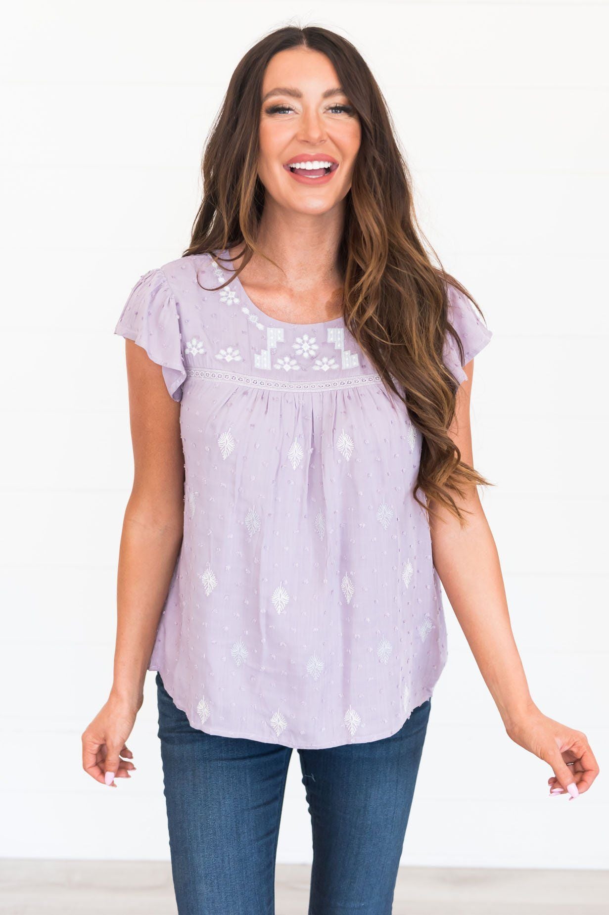 Keep it Edgy Modest Babydoll Blouse Tops vendor-unknown 