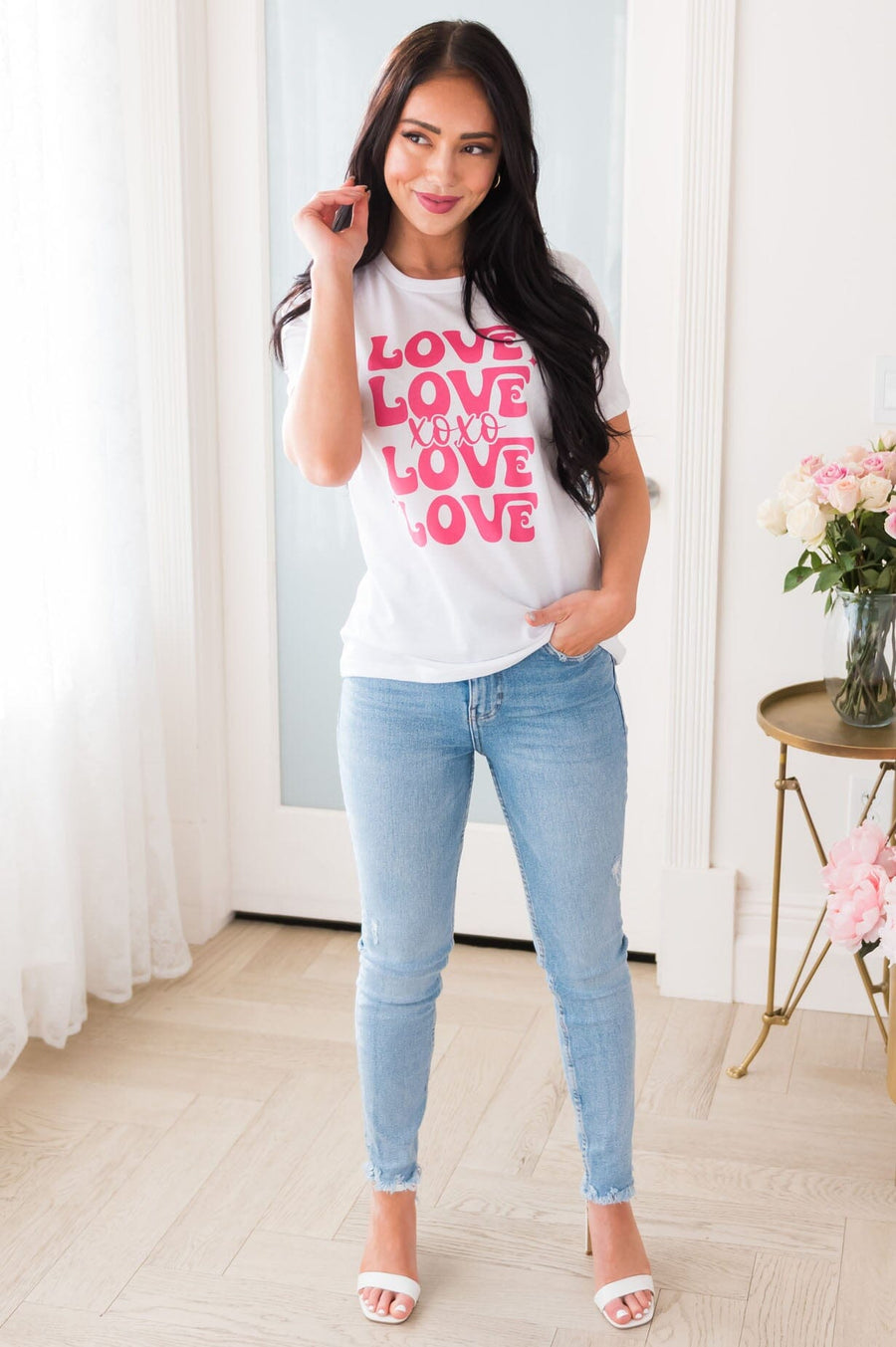 Love In Pink Modest Tee