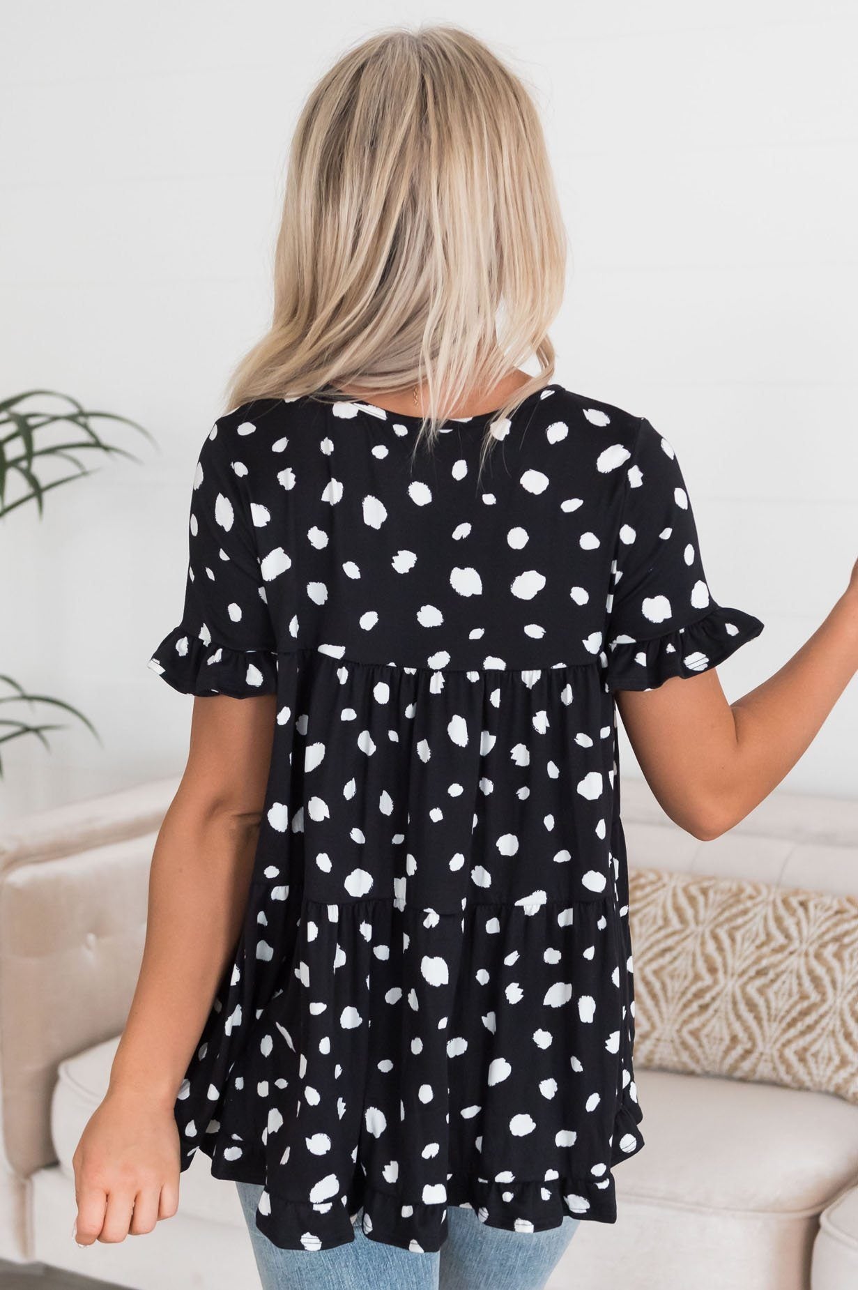 Easily Spotted Modest Babydoll Blouse Modest Dresses vendor-unknown 